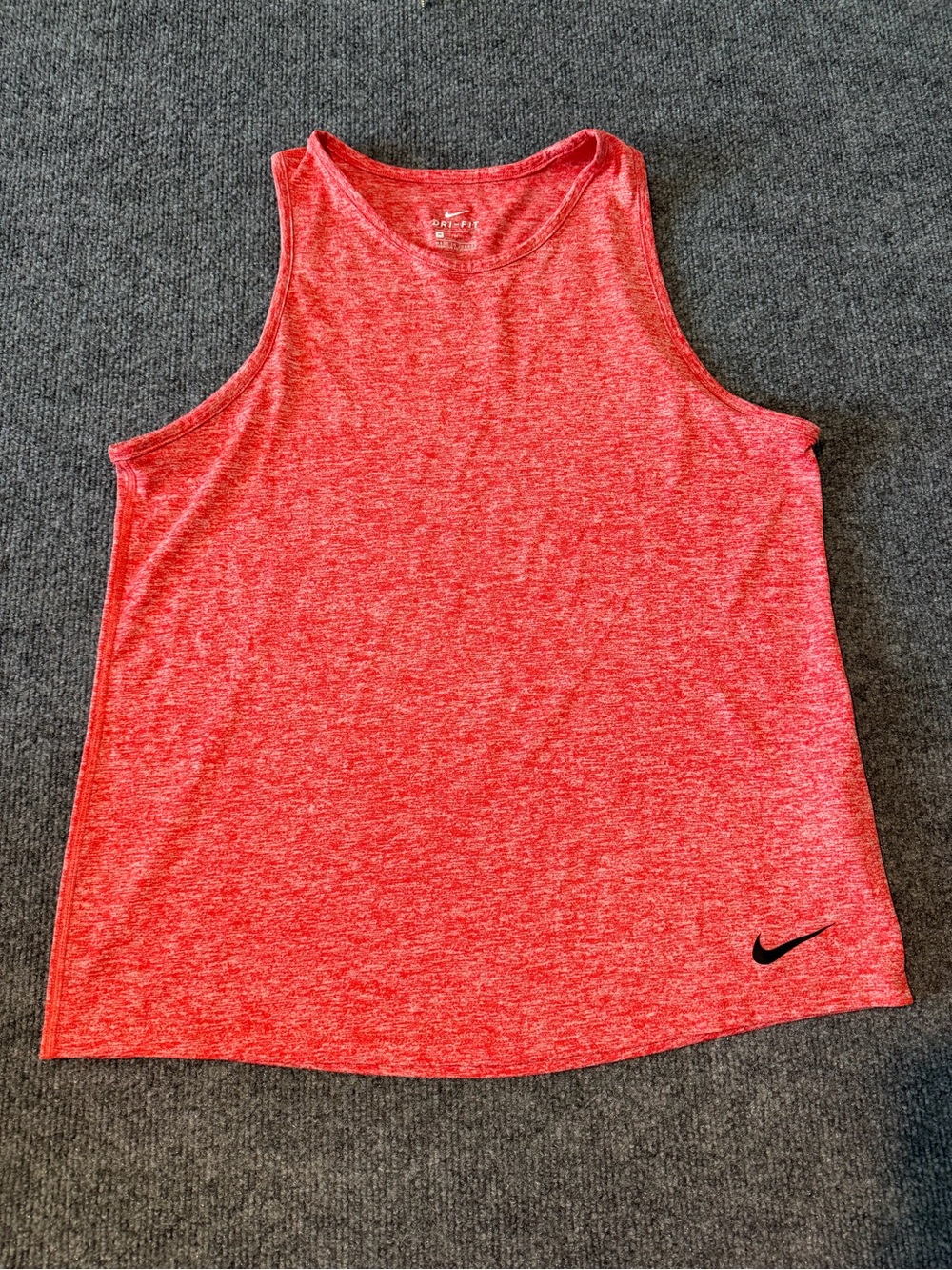 Nike Women's Heathered Red Sleeveless Dri-FIT Tank
